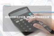 其他应付款会计分录_冲其他应付款会计分录