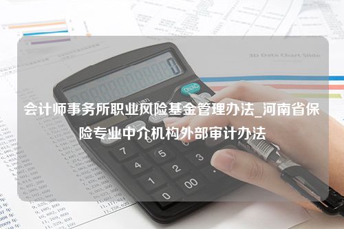 会计师事务所职业风险基金管理办法_河南省保险专业中介机构外部审计办法